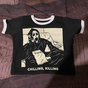 Ghost face crop top